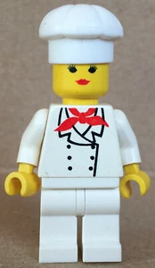 LEGO ®-Minifigur Classic Town Chefin Köchin Set 4556 Train Station - chef006 - Picture 1 of 2