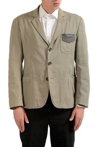 Just Cavalli Men's Khakis Three Button Blazer Sport Coat US 40 IT 50 - Picture 1 of 5