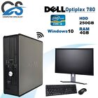 Dell/hp Desktop Tower Pc Computer Intel I3 8gb Ram 500gb Hdd Windows 10 Wifi 19"