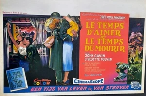 A TIME TO LOVE AND A TIME TO DIE - JOHN GAVIN - ORIGINAL BELGIAN MOVIE POSTER - Photo 1/1