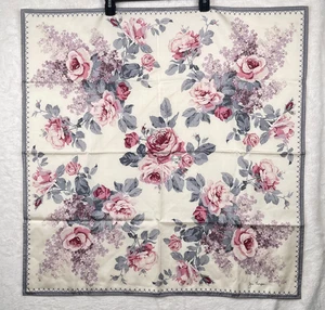 Jim Thompson Thai Seidentuch Blumensträuße handgerollter Saum 32' x 32,5" - Bild 1 von 13