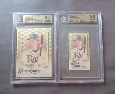 2020 Allen & Ginter Chrome Brandon Lowe Superfractors 1/1 Base & Mini BGS 9.5💎  - Image 1 of 4