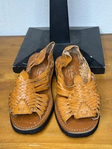 Huaraches Mexicanos Originales Hechos a Mano Cuero EE. UU. 5M Mex 24 - Imagen 1 de 7