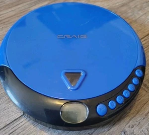 Reproductor de CD portátil Walkman azul CRAIG Electronics CD2808-BL sin auriculares y bate - Imagen 1 de 5