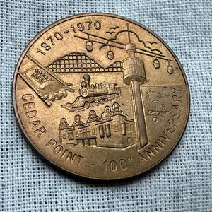 1970 US Ohio Cedar Point Sandusky Token - Picture 1 of 4