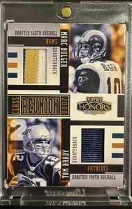 2005 Playoff Honors Game Worn Player Used Dual Patch Tom Brady Marc Bulger /25 - Picture 1 of 2