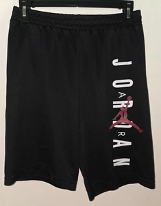 Air Jordan Athletic Basketball Shorts Black Spellout Jumpman Logo Boys XL - Picture 1 of 7