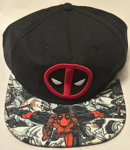 Gorra Bioworld Marvel Deadpool tamaño adulto cómic Bill ala plana Snapback - Imagen 1 de 7