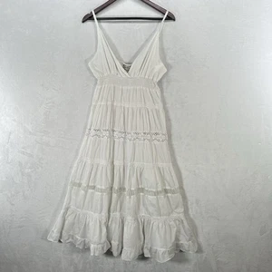 Vintage mintgrünes Kleid Damen M weiß Slip Y2K 90er Coquette Cottagecore Boho - Bild 1 von 14