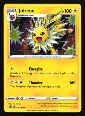 Jolteon SWSH094 Sword & Shield Black Star Promo Pokemon Card - Image 1 of 2