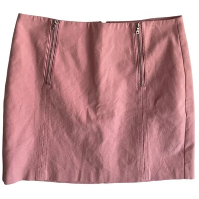 Розовая мини-юбка LOFT с акцентами на молнии из хлопковой смеси размер 8 - Изображение 1 из 4