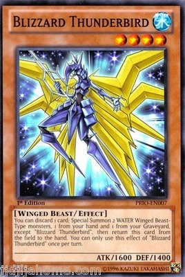 PRIO EN007 1ST ED 3X BLIZZARD THUNDERBIRD COMMON CARDS - Image 1 of 2