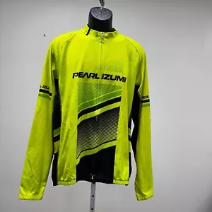 Pearl Izumi Elite Cycling Jacket Full Zip Long Sleeve Neon Yellow XXL - Picture 1 of 12
