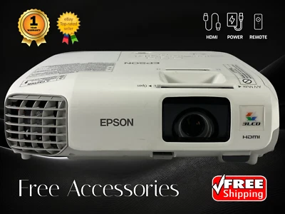 Refurbished Epson PowerLite 97 3LCD Projector 2700 ANSI HD 1080i HDMI bundle - Image 1 of 4