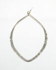 Mexico Sterling Silver Hammered Oval Shape Pendant 925 2.4g 2 1/8 Inches