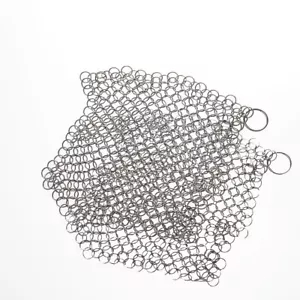 Extra Large Chainmail Scrubber for Cast Iron Woven Loops Surgical Steel 2 Pack - Picture 1 of 3