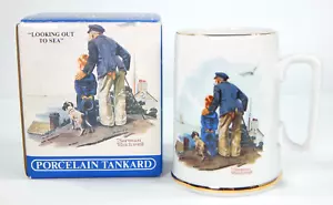 TAZZA CERAMICA VINTAGE 1985 ROCKWELL'S SEAFARERS ORO 24K LONG JOHN SILVER'S - Foto 1 di 9
