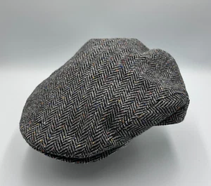 Mucros Weavers XL 100% Tweed Wool Trinity Flat Cap Herringbone Ireland Newsboy - Imagen 1 de 16