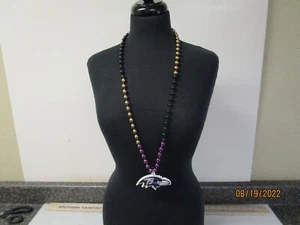 Qty (9) Baltimore Ravens Mardi Gras Sports Beads Medallion - NWT - Picture 1 of 6