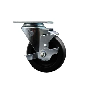 Rueda de repuesto de 4 pulgadas Garland HP1027801 con freno - marca de rueda de servicio - Imagen 1 de 2