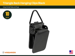 Paquete de 10 WISEELINKERS de clips colgantes traseros triangulares negros - Imagen 1 de 8