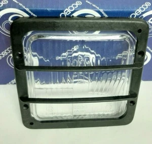 VETRO CRISTALLO + CORNICE NERA PER FARO PROIETTORE TRATTORE, COBO ORIGINALE - Foto 1 di 5