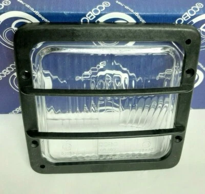 VETRO CRISTALLO + CORNICE NERA PER FARO PROIETTORE TRATTORE, COBO ORIGINALE