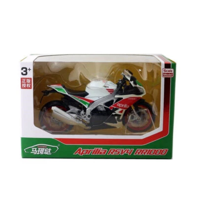 1:12 Aprilia RSV4 RR1000 Motorcycle Model Diecast Toy Vehicle Boys Gifts White - Image 1 of 4