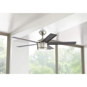 NEW!Home Decorators Merwry 52 in. LED Indoor Matte Black Ceiling Fan with Remote - Picture 1 of 11
