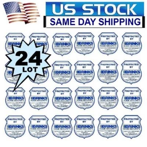 24 BRINKS ADT Home Security Alarm System Burglar Window Warning Sticker Decals - Picture 1 of 6