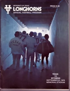1978 Texas Longhorns vs Wyoming Cowboys Program - Picture 1 of 1