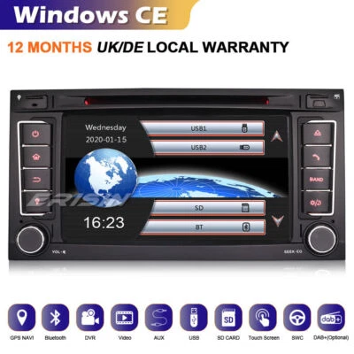 7" GPS Navi Autoradio für VW Touareg T5 Multivan Transporter DVB-T2 RDS DVD 3G - Bild 1 von 4