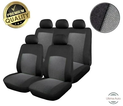 Juego de 9 fundas de asiento de auto de tela gris completo para Ford Fiesta Focus Mondeo Fusion Ka  Foto 1 de 3