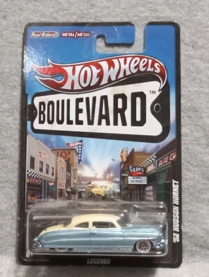 Hot Wheels 2012 '52 Hudson Hornet Boulevard azul Real Riders Foto 1 de 2