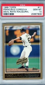 1998 Topps Francisco Cordova Devil Rays Inaugural # 11 PSA 10 - Picture 1 of 2