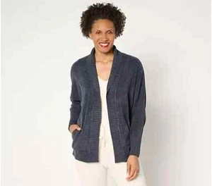Barefoot Dreams CozyChic Ultra Lite Shawl Collar Cardigan-Indigo-XL-NWT-A675164 - Picture 1 of 2