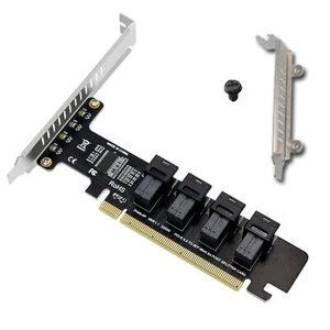 1* PCIe 4.0 Expansion Card 4*U.2 NVMe PCI-E X4/8/16 to SFF-8643 For Windows - Picture 1 of 13