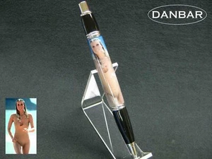 Handmade, Gatsby Click Ballpoint Pen with Custom 'Bo Derek' Pic - DanbarPens - Picture 1 of 8