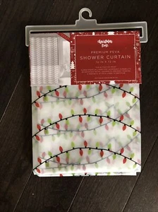 Christmas Time Shower Curtain 72 x 72 NEW Christmas - Picture 1 of 3