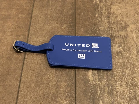 New York Giants NYG United Airlines UA Luggage Bag Tag MetLife Stadium Giveaway Cover