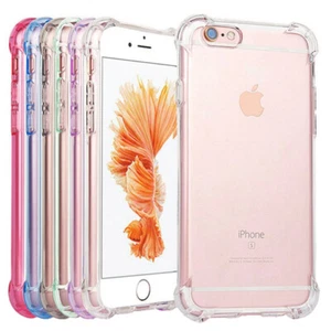 Shockproof Tough Gel Clear Case Cover for Apple iPhone 12 11 Pro 5 6 7 8 Plus X - Picture 1 of 15