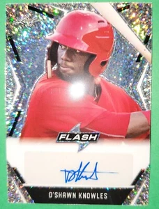 D'SHAWN KNOWLES 2020 LEAF FLASH SPECKLED AUTO AUTOGRAPH ROOKIE CARD - Picture 1 of 3