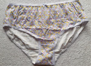 Girls 13-14 yrs Panties Pretty Ditsy Floral Print Briefs Knickers - Ladies 10/12 - Picture 1 of 8