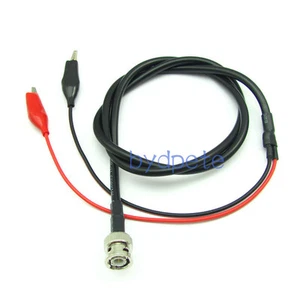 BNC male plug to Alligator Crocodile Sleeve Clip Lead Probe Testing Cable RG58 - Picture 1 of 7