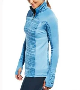 Calia Carrie Underwood X-Small 1/4 Cremallera Azul Chaqueta de Pista Run Top Agujeros para los Pulgares XS - Imagen 1 de 19