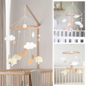 Baby Crib Mobile for 0 to 3 Years Old Baby Wooden Baby Nursery Mobile Star amAL - Picture 1 of 18