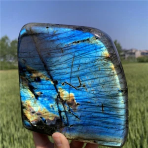 5.14LB Natural labradorite Stone Quartz Crystal Gem Figurines Specimen Healing - Picture 1 of 14