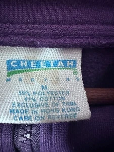 Vtg Crewneck Sweatshirt Mens Medium Blue Blank Cheetah Mervyns Pullover Purple - Picture 1 of 7