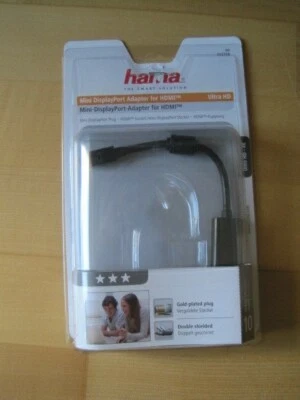 Hama Mini Display Port Stecker auf HDMI Buchse Adapter für HDMI neuwertig - Bild 1 von 4