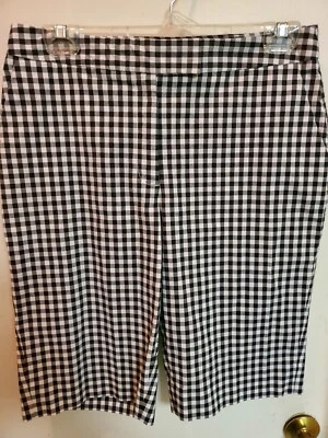Bermudas cortas JONES NEW YORK Signature azul algodón elástico a cuadros talla 8 Foto 1 de 4